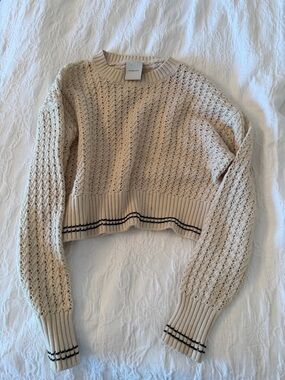 Varley beige sweater cotton size small